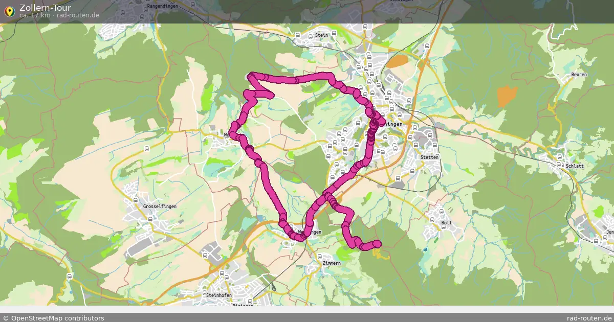Zollern-Tour – Fernradroute auf Rad-Routen.de
