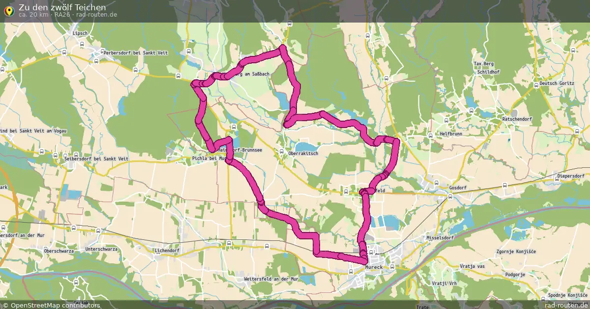 Zu den zwölf Teichen (RA26) – Fernradroute auf Rad-Routen.de