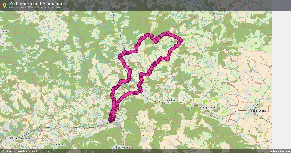 Zu Römern und Alamannen (SOa14) – Fernradroute auf Rad-Routen.de