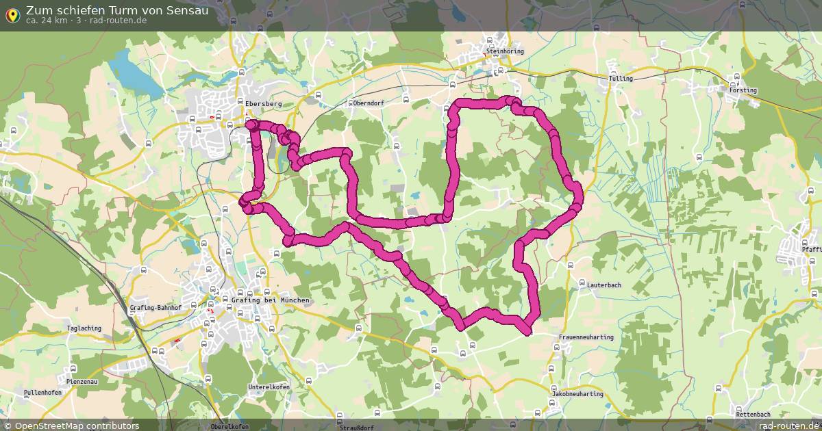 Zum schiefen Turm von Sensau (3) – Fernradroute auf Rad-Routen.de