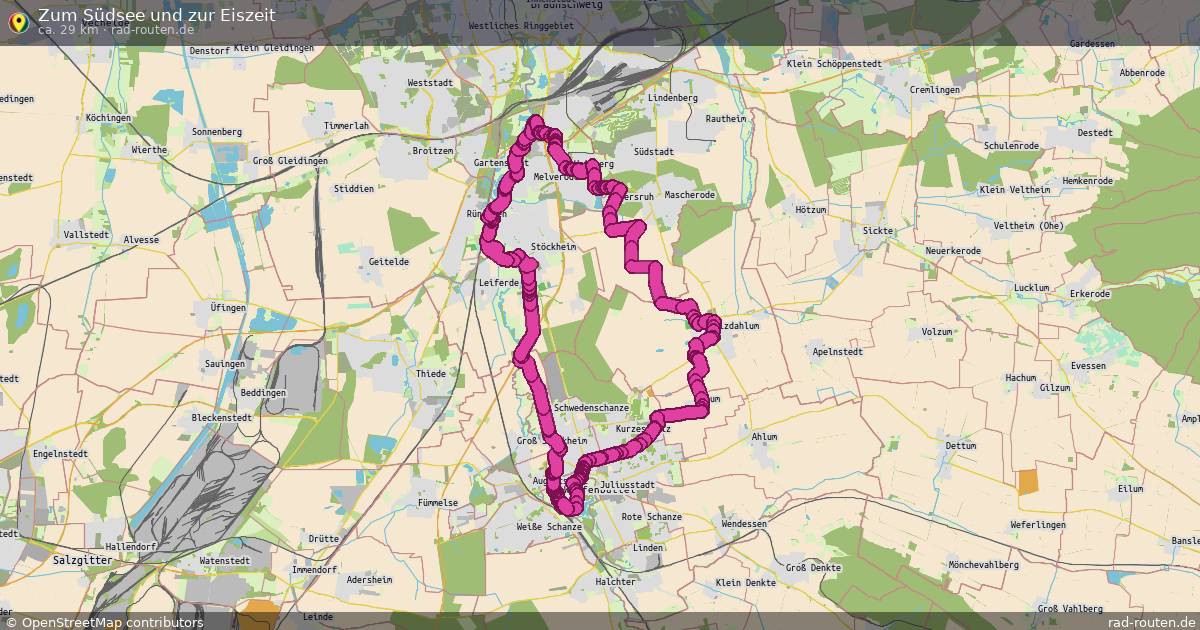 Zum Südsee und zur Eiszeit – Fernradroute auf Rad-Routen.de