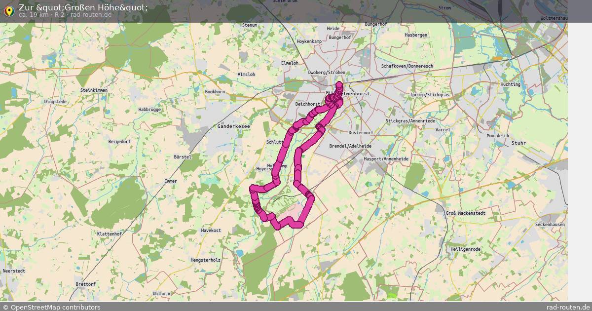 Zur "Großen Höhe" (R 2) – Fernradroute auf Rad-Routen.de