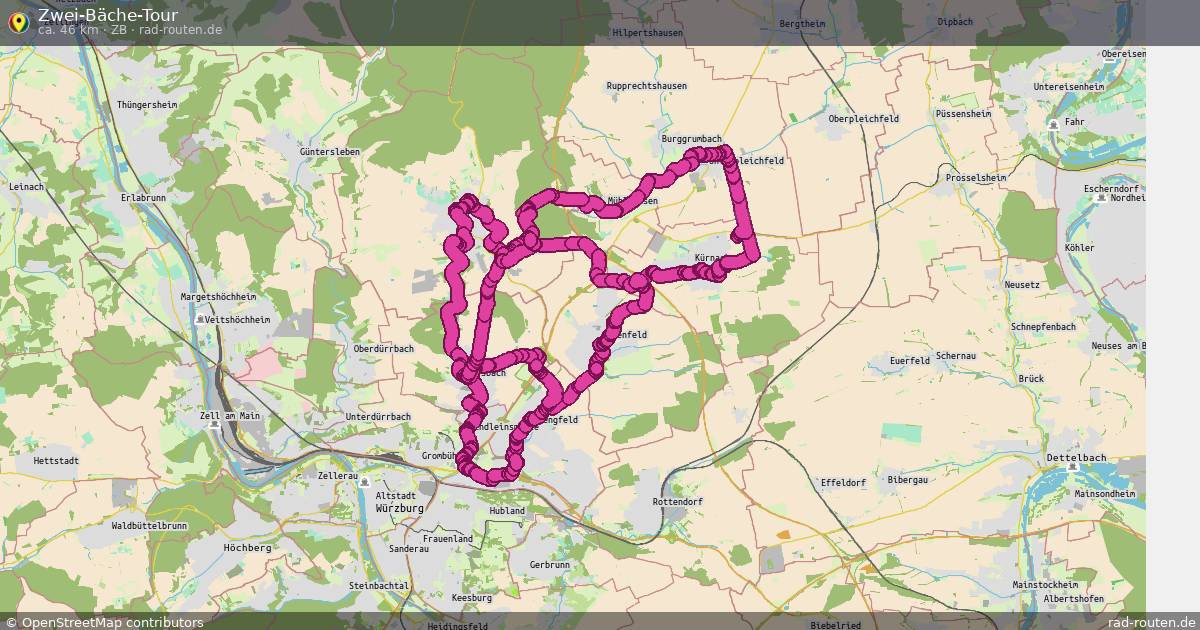 Zwei-Bäche-Tour (ZB) – Fernradroute auf Rad-Routen.de