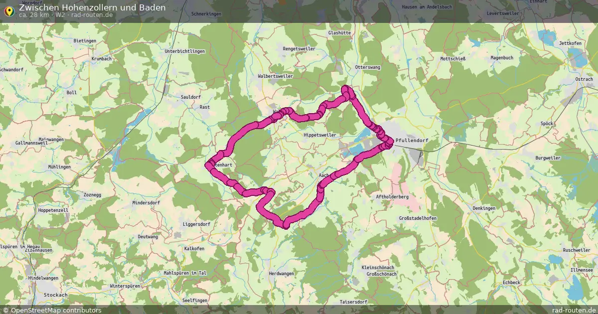 Zwischen Hohenzollern und Baden (W2) – Fernradroute auf Rad-Routen.de